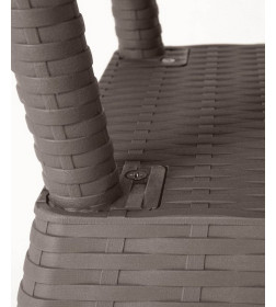 Стол круглый RATTAN Ola Dom (серый) 700х700х720мм