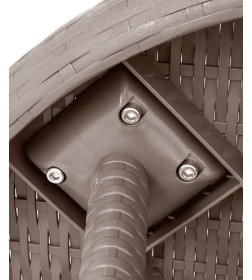 Стол круглый RATTAN Ola Dom (серый) 700х700х720мм