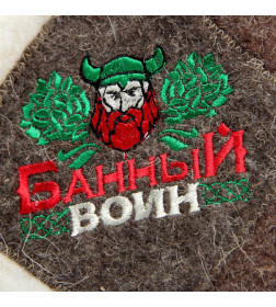 Шапка для бани «Банный воин: викинг», полиэфир 70%, шерсть 30% 1568029 Банная забава