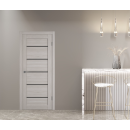 Дверное полотно Atum Pro 27X Stone Oak Black Gloss 2000х400х39мм