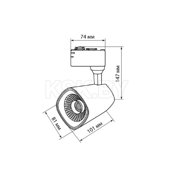 Светильник трековый однофазный LED TRL-02-035-WW 35 Вт, 24°, 3000 К, 90 Ra, белый, TDM SQ0369-0018 (SQ0369-0018) 