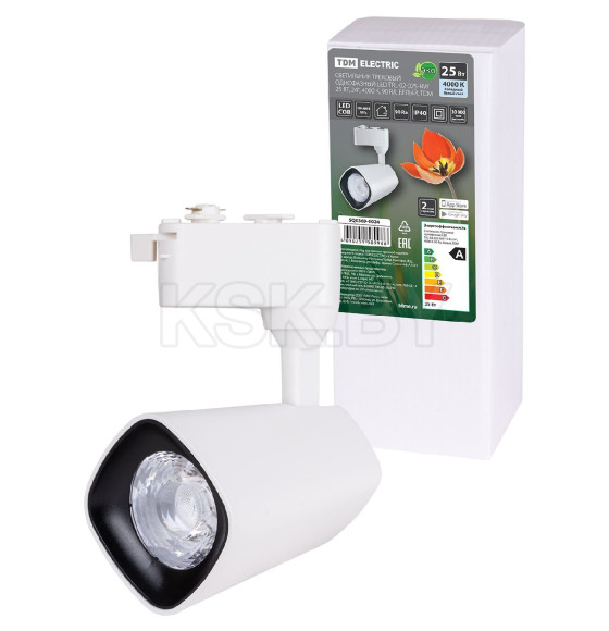 Светильник трековый однофазный LED TRL-02-025-NW 25 Вт, 24°, 4000 К, 90 Ra, белый, TDM SQ0369-0024 (SQ0369-0024) 