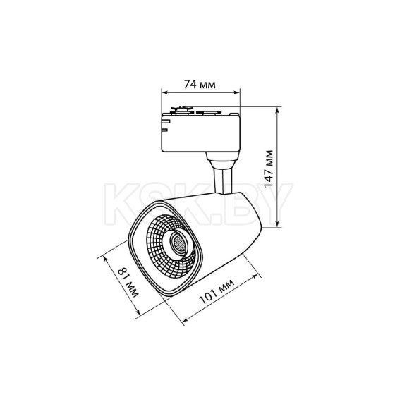 Светильник трековый однофазный LED TRL-02-025-NW 25 Вт, 24°, 4000 К, 90 Ra, белый, TDM SQ0369-0024 (SQ0369-0024) 