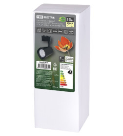 Светильник трековый однофазный LED TRL-02-015-WB 15 Вт, 24°, 3000 К, 90 Ra, черный, TDM SQ0369-0013