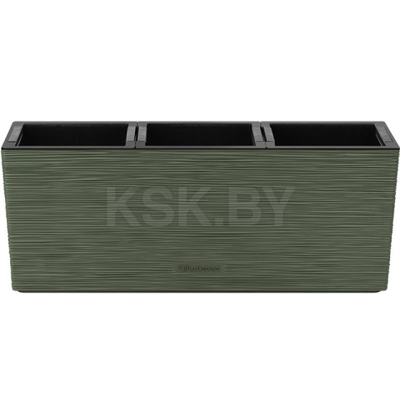 Кашпо балконное трио 3х2,7 л/50 см (теплая хвоя/вставка черная) La Decoro КШ-2356 (КШ-2356) 