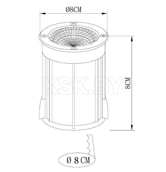 Светильник тротуарный Arte Lamp PIAZZA A6205IN-1SS (A6205IN-1SS) 