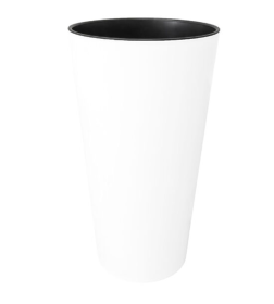 Кашпо для цветов со вставкой "КАМЕЛИЯ" №3 250х460(230) мм (белый) Гарденпласт 00199