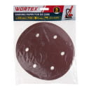 Шлифлист 225 мм Р80 самосцепляющийся, 6 отверстий (5 шт.) WORTEX 1304560 (1304560) 