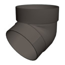 Колено трубы 67° GrandLine Дизайн RAL7024 Графит ПВХ