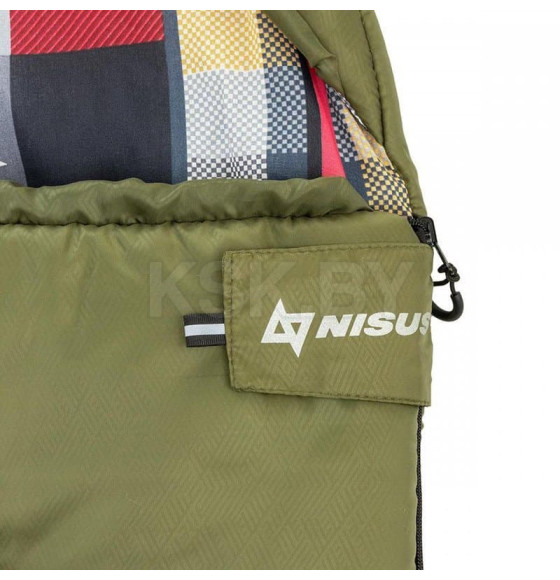 Спальный мешок TRAVEL Wide Plus 300 (220х106) Hollowfiber зелёный (N-SB-H300-220x106) NISUS (00000368846) 