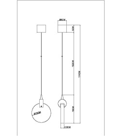 Светильник подвесной Arte Lamp PLANET A1801SP-3PB