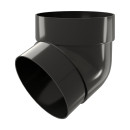 Колено трубы 67° GrandLine Дизайн RAL9005 Чёрный ПВХ