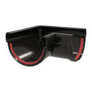 Угол желоба 90° GrandLine Дизайн RAL9005 Чёрный ПВХ