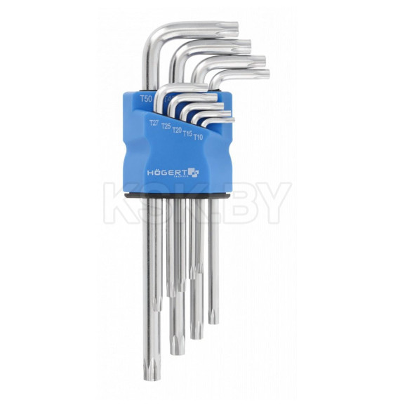 Набор ключей TORX Г-образных длинных S2 (9 шт.) HOEGERT HT1W830 (HT1W830) 