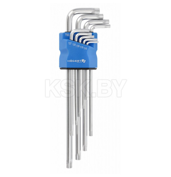 Набор ключей TORX Г-образных экстра длинных S2 (9 шт.) HOEGERT HT1W831 (HT1W831) 