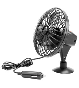 Вентилятор 5" 12V  SKYWAY на присоске пластик