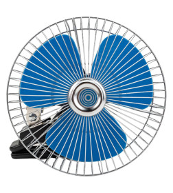 Вентилятор 8" 12V  SKYWAY на клипсе металл-пластик