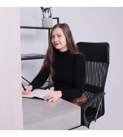 Кресло поворотное ARIA, черный, РБ