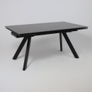 Стол МОНАКО NEW,керамика 0 кат. 1600(2240)*900, Камень черный Greys Black/Черный матовый (121522) 