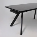 Стол МОНАКО NEW,керамика 0 кат. 1600(2240)*900, Камень черный Greys Black/Черный матовый (121522) 