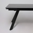 Стол МОНАКО NEW,керамика 0 кат. 1600(2240)*900, Камень черный Greys Black/Черный матовый (121522) 