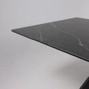 Стол МОНАКО NEW,керамика 0 кат. 1600(2240)*900, Камень черный Greys Black/Черный матовый (121522) 