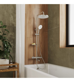 Душевая система + смеситель с верхним душем Milardo Ideal Spa, ILSSBTHM06