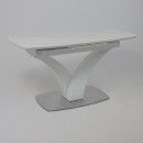 Стол НОТР ДАМ MODERNE, керамика 0 кат. 1400(1800)*850, Камень светло-серый Greys Snow/Белый Муар (117195) 