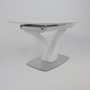 Стол НОТР ДАМ MODERNE, керамика 0 кат. 1400(1800)*850, Камень светло-серый Greys Snow/Белый Муар (117195) 