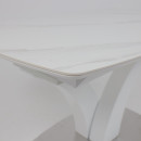 Стол НОТР ДАМ MODERNE, керамика 0 кат. 1400(1800)*850, Камень светло-серый Greys Snow/Белый Муар (117195) 