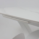Стол НОТР ДАМ MODERNE, керамика 0 кат. 1400(1800)*850, Камень светло-серый Greys Snow/Белый Муар (117195) 