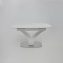 Стол НОТР ДАМ MODERNE, керамика 0 кат. 1400(1800)*850, Камень светло-серый Greys Snow/Белый Муар (117195) 