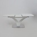 Стол НОТР ДАМ MODERNE, керамика 0 кат. 1400(1800)*850, Камень светло-серый Greys Snow/Белый Муар (117195) 