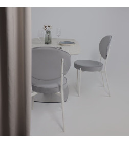 Стол НОТР ДАМ MODERNE, керамика 2 кат. 1400(1800)*850, Камень белый Calacata vagli/Белый Муар