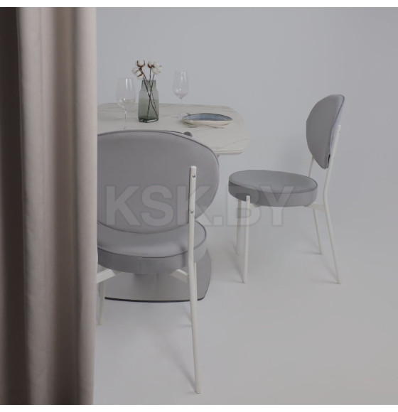 Стол НОТР ДАМ MODERNE, керамика 2 кат. 1400(1800)*850, Камень белый Calacata vagli/Белый Муар (117056) 