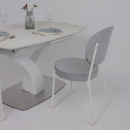 Стол НОТР ДАМ MODERNE, керамика 2 кат. 1400(1800)*850, Камень белый Calacata vagli/Белый Муар (117056) 
