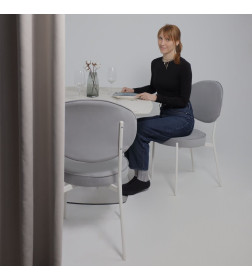 Стол НОТР ДАМ MODERNE, керамика 2 кат. 1400(1800)*850, Камень белый Calacata vagli/Белый Муар