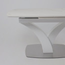 Стол НОТР ДАМ MODERNE, керамика 2 кат. 1400(1800)*850, Камень белый Calacata vagli/Белый Муар (117056) 