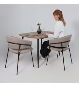 Стул AV 433, светло-коричневый бархат H-61/черный