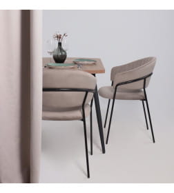 Стул AV 433, светло-коричневый бархат H-61/черный