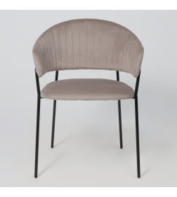 Стул AV 433, светло-коричневый бархат H-61/черный