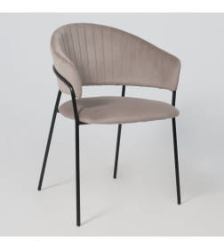 Стул AV 433, светло-коричневый бархат H-61/черный