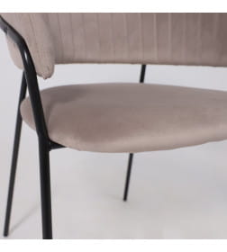 Стул AV 433, светло-коричневый бархат H-61/черный