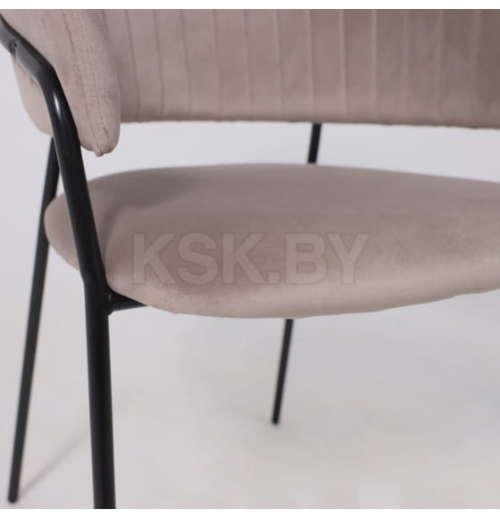 Стул AV 433, светло-коричневый бархат H-61/черный (120092) 