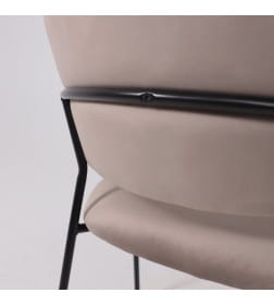 Стул AV 433, светло-коричневый бархат H-61/черный