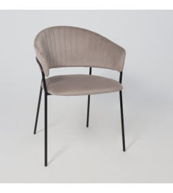 Стул AV 433, светло-коричневый бархат H-61/черный