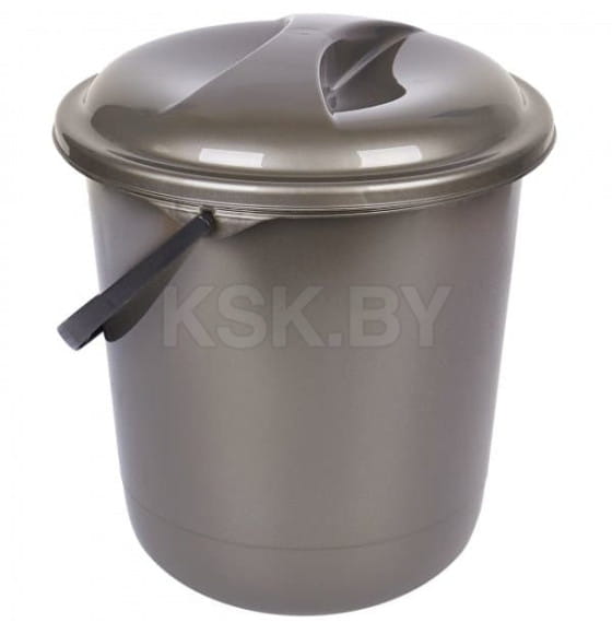 Ведро 12 л Классика с крышкой (Антрацит) (SV4077 АНТ) 