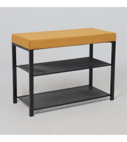 Банкетка ТОРОНТО 23S, горчичный/черный