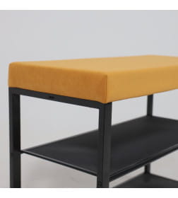 Банкетка ТОРОНТО 23S, горчичный/черный