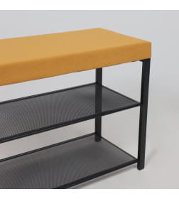 Банкетка ТОРОНТО 23S, горчичный/черный